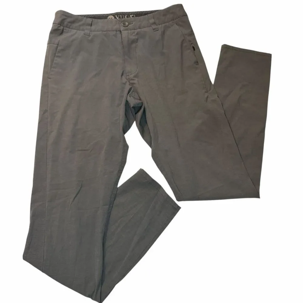 Vuori The Rise The Shine Flat Front Aim Grey Pant’s Style V431 Men's Sz 28